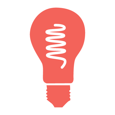 RAD Icon Lighbulb Red 400px